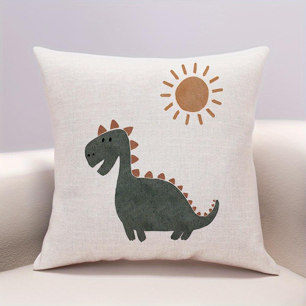 4Pcs Kids Cartoon Cushion Cover Bear Whale Alphabet Rainbow Printed Pillow Case Polyester Home Decor Sofa Living Room 2D Flat