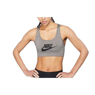 Swoosh Futura Solid Средняя поддержка Фитнес Спортивный бюстгальтер Женское нижнее белье Carbon-Grey CN5263-091