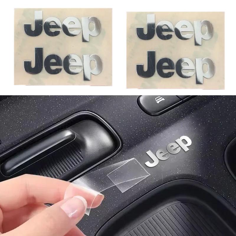 ARG3 3D Car Logo Decals for Jeep Grand Cherokee Wrangler JK Gladiator Compass Renegade Patriot Window Wiper Stickers Reflective Badge