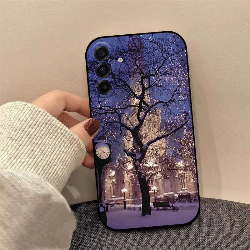 Рождественская живопись Силиконовый чехол для Samsung Galaxy S24 S22 S21 S23 S25 Ultra Plus Fe Ударопрочный чехол для Galaxy S25 Edge Coque