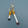Handmade Knitted Cigarette Keychain Creative Key Chain Charm Pendant Bag Car Keys Jewelry Accessories Gift DIY Earrings Necklace