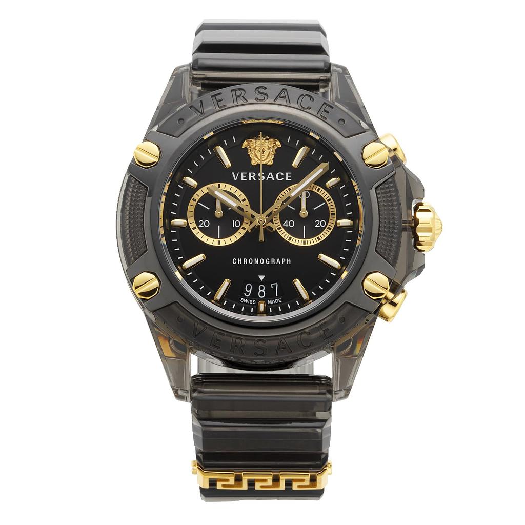 Watch CHRONO ACTIVE Black Dial Sapphire Glass Quartz 43MM Swiss Watch I Watch Brand VEZ700421 [Versace] [Item]