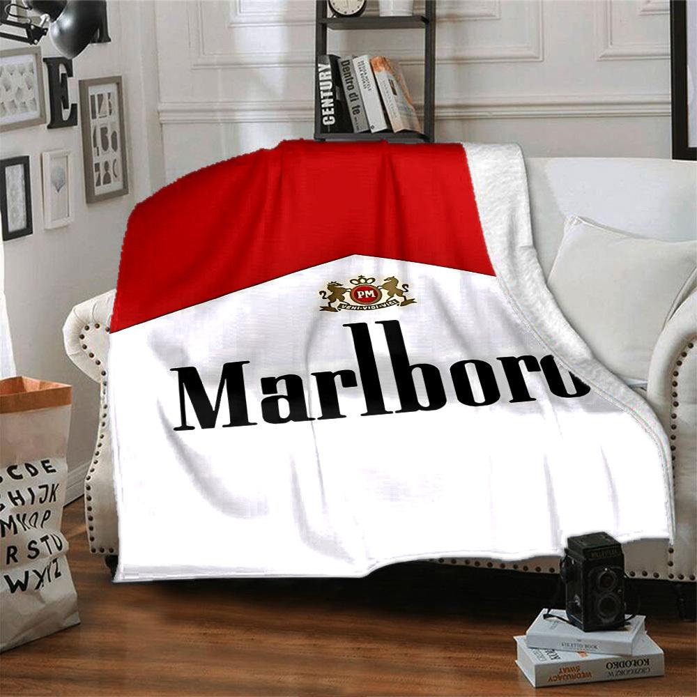 1 шт. Мягкий фланелевый плед Marlboro PM для дома, офиса, улицы. Всесезонный. Прочный комфорт. Мягкий теплый плед для дома, путешествий. Всесезонный.
