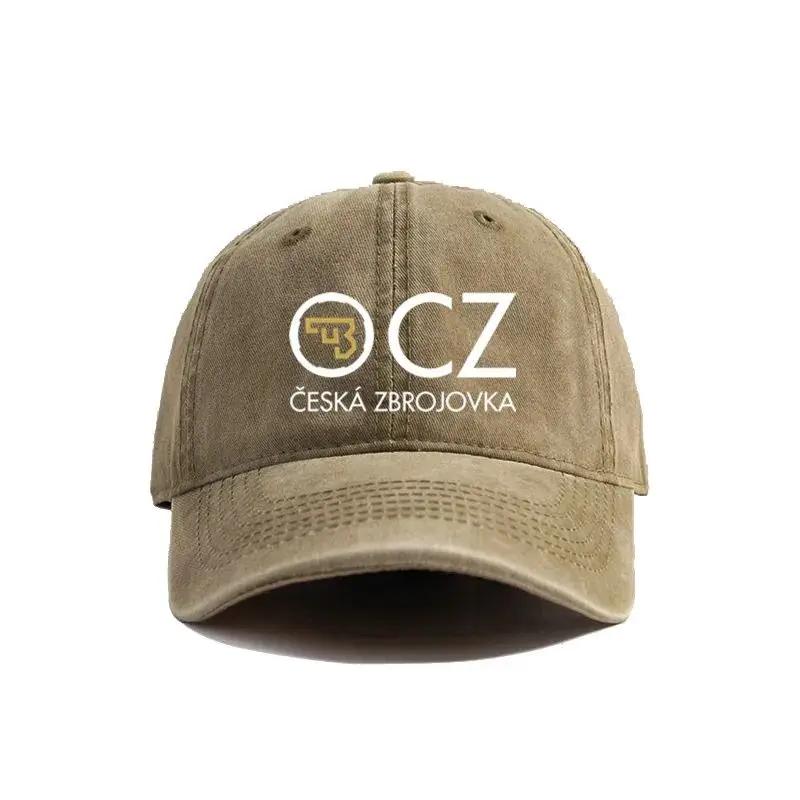 2025 Кепки Ceska Zbrojovka Потертые Шляпы Кепка CZ Firearms Мужские Женские Ретро Для улицы Летние Регулируемые Кепки Мода
