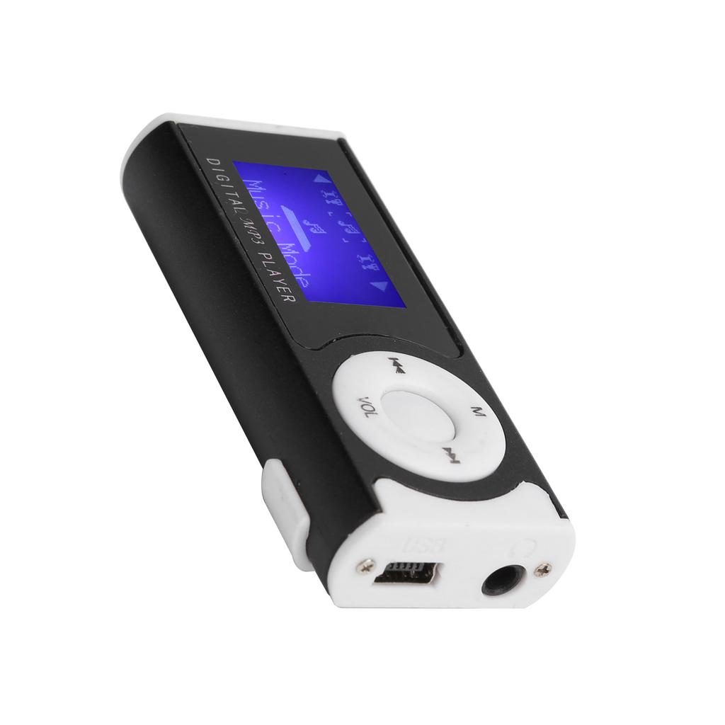 Портативный спортивный MP3-плеер Фонарик Зажим на спинку LCD Экран Музыкальный медиаплеер(Серебряный )