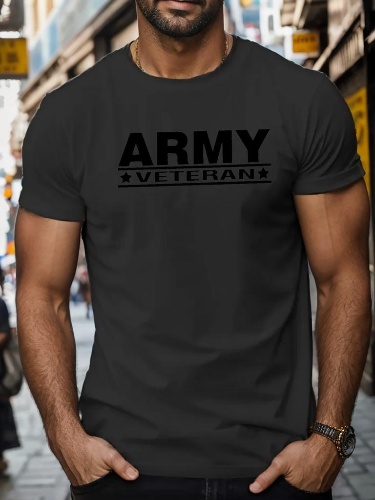 Unisexs Summer Casual Short Sleeve T Shirt Special Design For Veterans