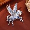 Yousheng Брошь Летающая Лошадь Цинковый Сплав Эмаль Лошадь Значок на Лацкан Свитер Кардиган Пальто Украшение Делового Костюма Мужчины Женщины Аксессуары для Одежды