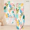 Women Plus Size Two Piece Set Sleeveless Bodycon Dress Three Quarter Sleeve Draped Cardigan Printed