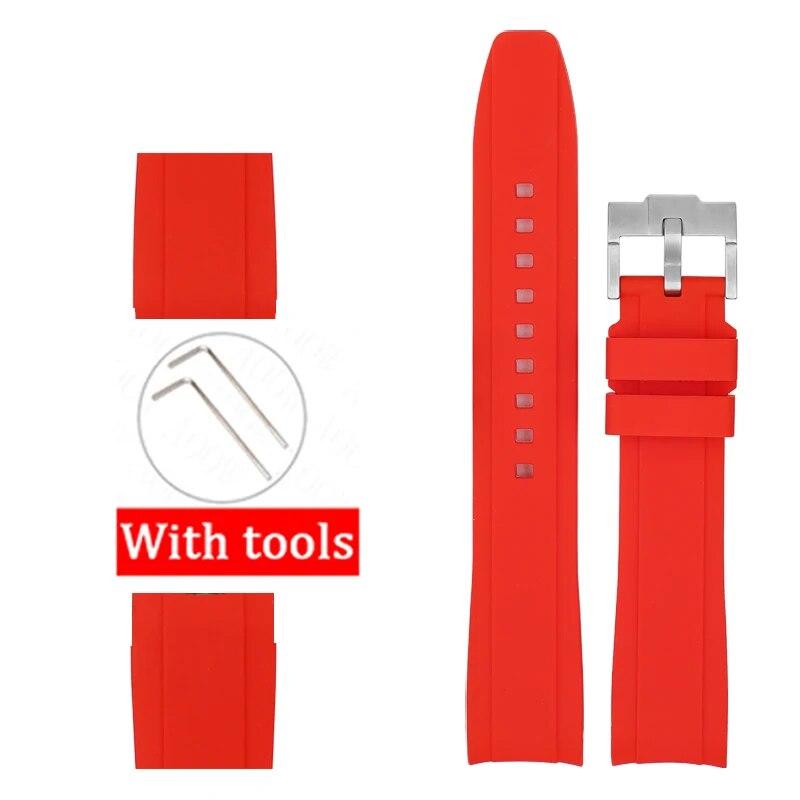 Силиконовый ремешок с изогнутым интерфейсом для Swatch x Blancpain Fifty Fathoms 22 мм для мужчин и женщин, спортивный водонепроницаемый резиновый ремешок для часов