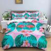 Пододеяльник с тропическими цветами и листьями, Кинг, Квин, красочный винтажный цветочный комплект постельного белья для взрослых, женщин, бохо, полиэстеровый чехол для одеяла