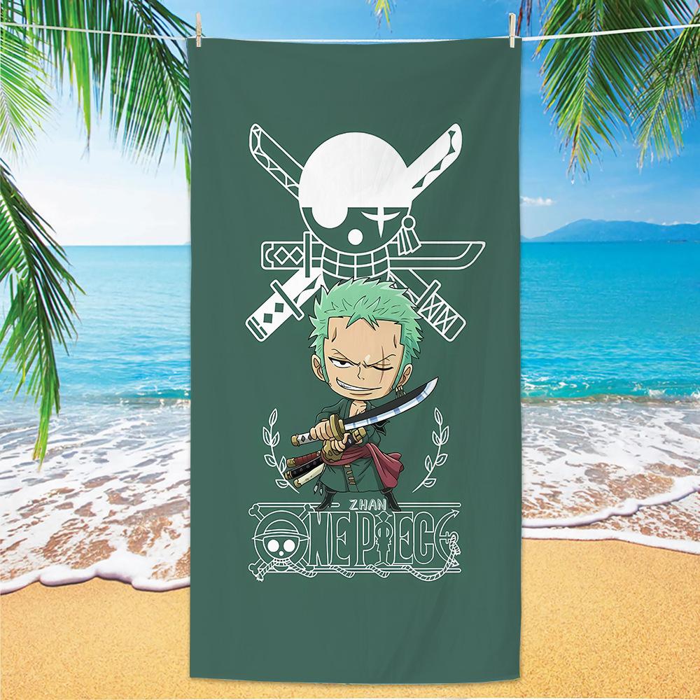Popular Beach Towel Cartoon Animation Nautical King Bath Towel Microfiber Quick-Drying Towel