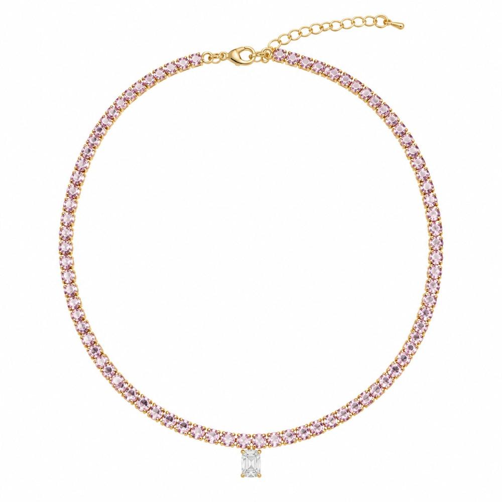 Classic Tennis Silhouette Full Rhinestone Necklace Lightweight Minimalist Necklace Daily Commute