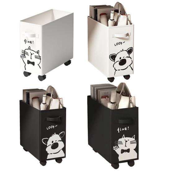 Storage Basket Laundry Bin with Wheels Handle Design Large Capacity