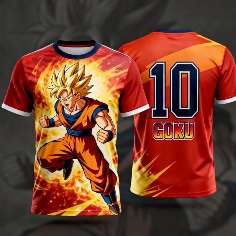 2026 Летняя Ретро Футболка Dragon Ball для Фитнеса Мужская Оверсайз 3D Печать Короткий Рукав Семейная Унисекс Детская Спортивная Футболка