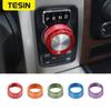 TESIN Interior Mouldings For Dodge RAM 1500 Car Gear Button Switch Knob Decoration Ring Cover For Dodge RAM 1500