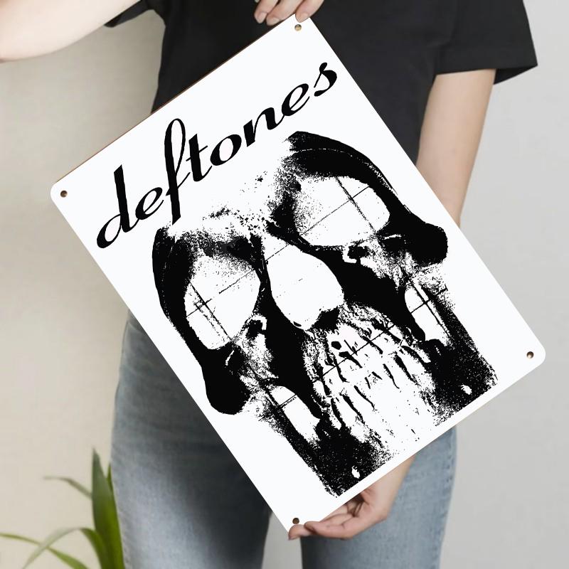 Deftones Band Skull Art Metal Wall Decor Custom Vintage Rock Music Poster for Home Bar Decoration
