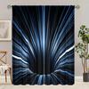 2PCS Fashion 3D Vortex Visual Print Curtains for Kitchens, Bedrooms, Study Rooms, Cafes