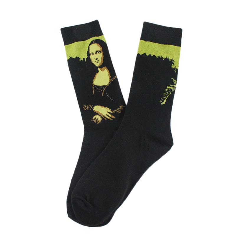 Happy Cool Harajuku Crew мужские носки хип-хоп уличные большие размеры смешные носки мужские скейтборд живопись Calcetines Homme Divertidos Sox