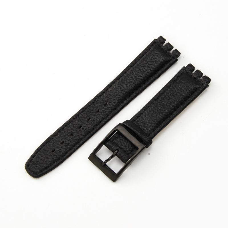 17mm 19mm Genuine Leather Watch Strap for Swatch YCS YAS YGS Wrist Band Pin Buckle Bracelet Men Sport Waterproof Watch Band