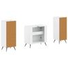 3 piece Bathroom Cabinet System BREDA High Gloss White