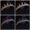 Korean Version Crown Hair Accessory Alloy Crystal Queen Headband  Simple Headwear  Children's Party Birthday Headwear