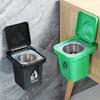 Trash Can Ashtray With Lid Stainless Steel Ashtray Bathroom Wall Hanging Notch Anti-fly Ash Ashtray
