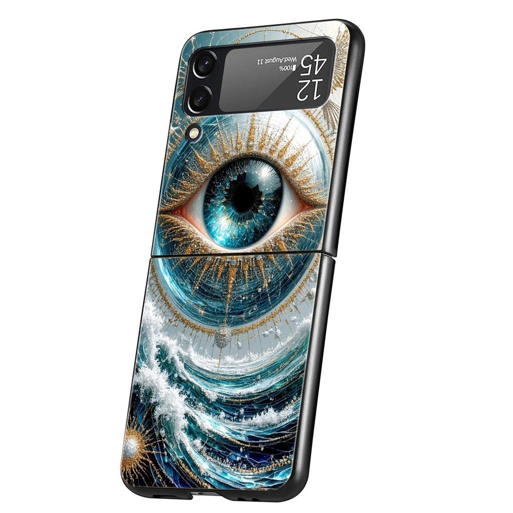 Модные ресницы Глаза Жесткий ПК Чехол для телефона Для Samsung Galaxy Z Flip 7 6 5 4 Черная Крышка Для Galaxy Z Flip 3 Складная Ракушка Capas