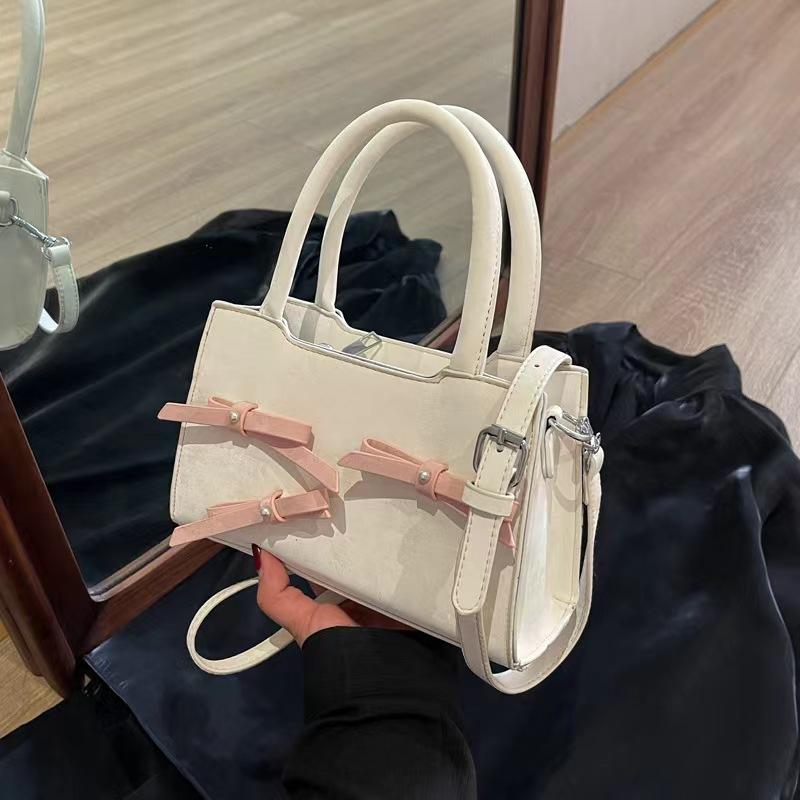 Модная женская сумка Bow Fashion, весенняя, простая, премиум-фактурная, маленькая, квадратная, сумка через плечо