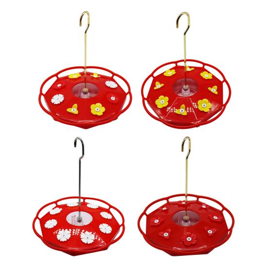 Кормушка для колибри 600 мл, подвесная кормушка для диких птиц с 8 отверстиями для кормления цветов и насестом для декора сада, патио, заднего двора