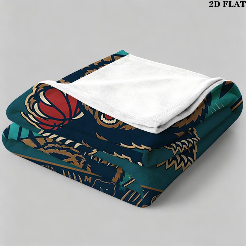 Vintage Vancouver Grizzlies Print Flannel Blanket High Quality Warm Comfortable Cover for All Seasons Perfect for Gifts Home Decor