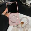 Блестящий Чехол со Стразами для Чехла с Магнитной Зарядкой Для Samsung Galaxy Z Flip 7 6 5 4 3 Flip 7 Ударопрочный Чехол с Ремешком на Запястье Z Flip 7
