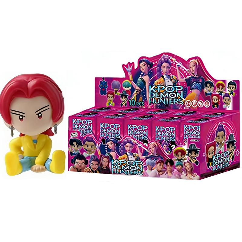 10-piece blind box Q Version K-pop Action Figure PVC Toy Derpys Saja Boys Rumi Mira Zoey Sussy Figurine Doll For Fans Gift