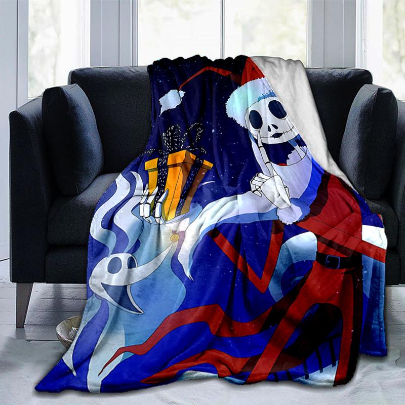 1Pc Christmas Nightmare Before Blanket Soft And Comfortable Casual Warm Camping Travel Christmas Halloween Gift M921511