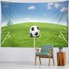 Гобелен с изображением футбола, настенный подвесной голубое небо, белые облака, богемный природный пейзаж, спальный коврик для гостиной, семейное украшение