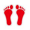 Barefoot Footprint Stickers Feet Spots Clear Noticeable Kindergarten Floor Decals for Shopping Mall