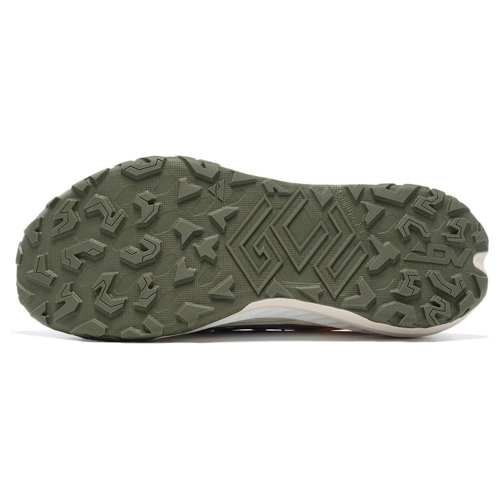 Кроссовки Li Ning Luo с низким верхом, амортизирующие, нескользящие, для бега по пересеченной местности, мужские, белые, оранжевые, ARNT003-11