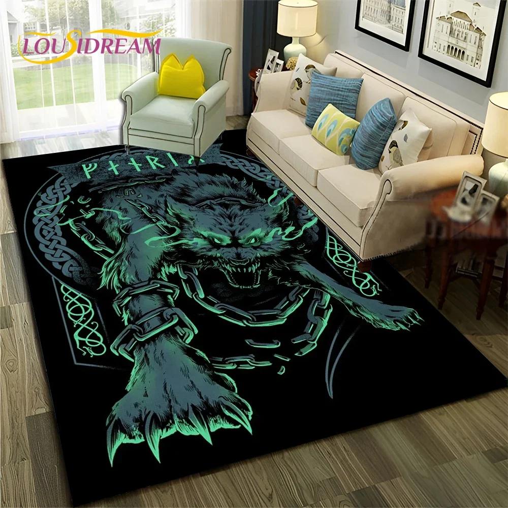 Nordic Viking Odin Valhalla Valknut Carpet Rug для спальни, гостиной, домашнего дивана, украшения, детский игровой большой декоративный напольный коврик