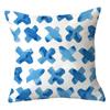 New Outdoor Blue Geometric Plush Pillow Cover Home Fabric Sofa Pillow Cushion Cover Design