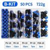 Straight Push Plastic Pneumatic Fitting Set Compatible with 4/6/8/10/12mm Trachea Suitable for PU Air Hose PU4/PU6/PU8/PU10/PU car Pressure