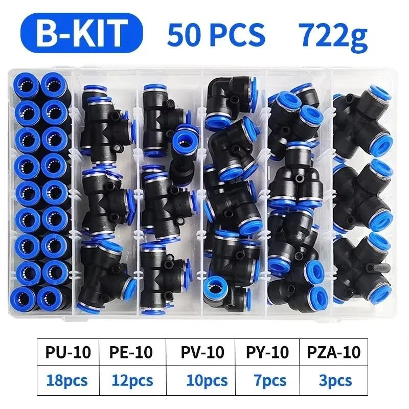 Straight Push Plastic Pneumatic Fitting Set Compatible with 4/6/8/10/12mm Trachea Suitable for PU Air Hose PU4/PU6/PU8/PU10/PU car Pressure