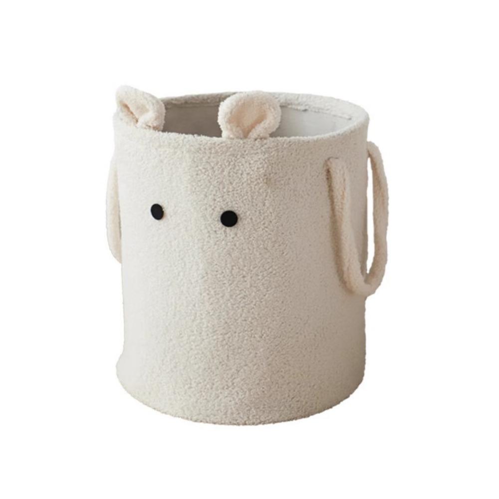 Cute Cartoon Folding Basket Large Capacity Plush Storage Basket Dirty Clothes Basket  Living Room