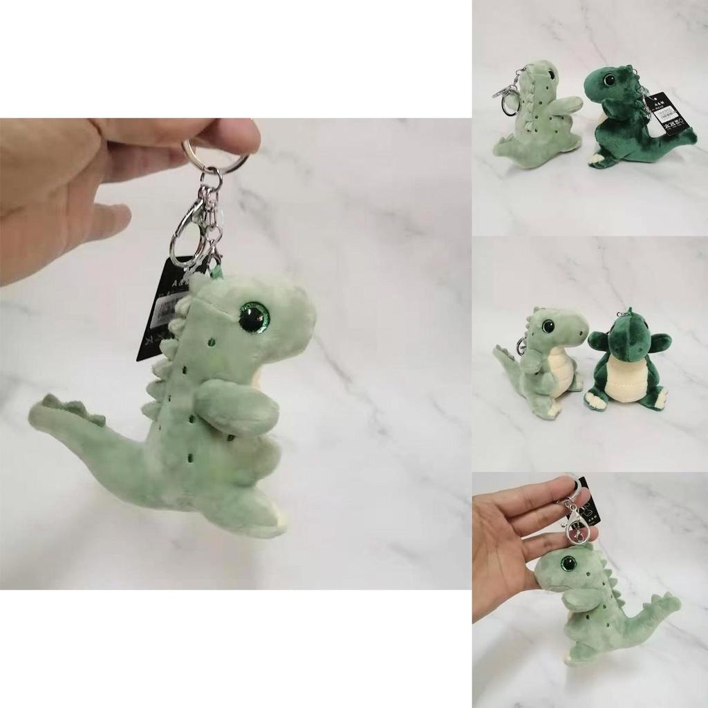 Adorable Green Plush Dinosaur Keychain Accessory Soft Cute Stuffed Toy Gift