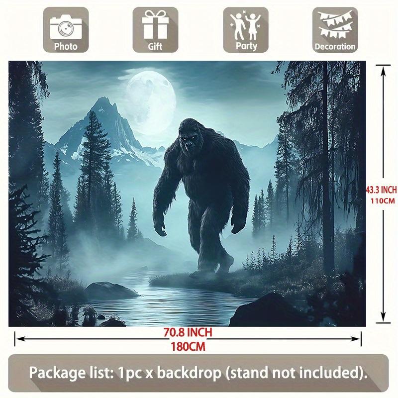 Party Backdrop Sasquatch Moonlight Made Serves Photo Booth Decor Party Decor