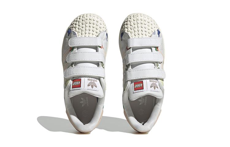 LEGO x Adidas Originals SUPERSTAR Низкие кеды для катания на скейтборде Детские Белый Зеленый Розовый Детские IF2202