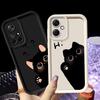Чехол для телефона для Xiaomi Poco F8 C50 X3 Pro C61 X3 NFC C51 Привет Милый Черный Кот