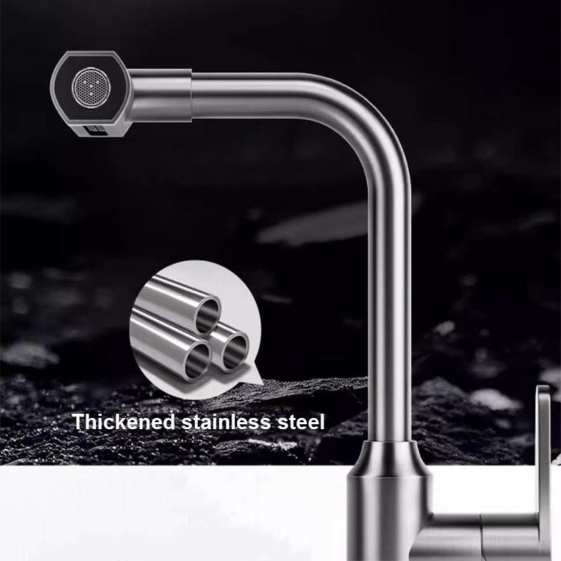 4 Mode Gray Bathroom Basin Faucets Rotation Waterfall Black Stream Sprayer Head Sink Mixer Brushed Nickle Water Tap