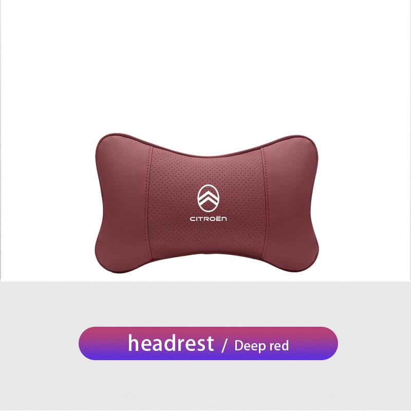 1Pcs Car Seat Headrest Auto Logo Neck Pillow For Citroen 2CV VTS DS5 RD3 Cross Jumpy C8 C-Elysee C15 C4L Spacetourer CelyseeC6 ajy256