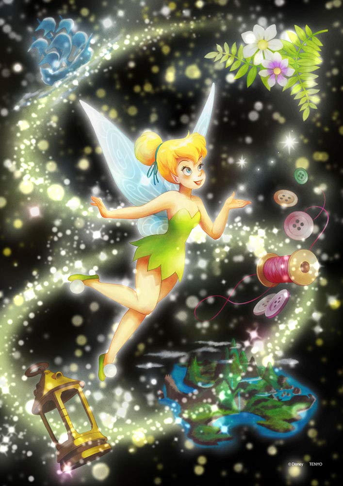 Tenyo [Made In Japan] 266-Piece Gyutto Series Jigsaw Puzzle Disney Peter Pan Pixie Dust Sparkle Tinker Bell Stained Art (18.2x25.7cm) DSG-266-970