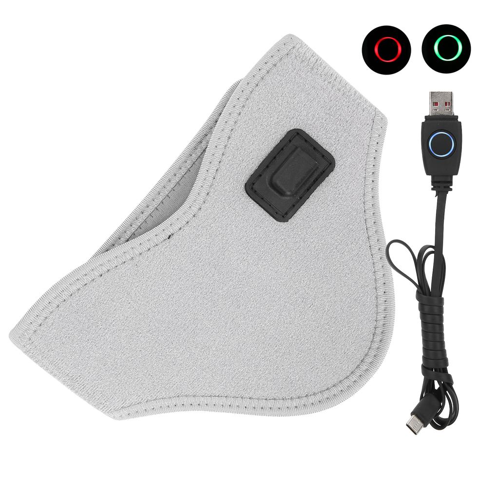 Heated Neck Wrap Relieve Neck Pain Heating Therapy Adjustable USB Heated Cervical CollarGray