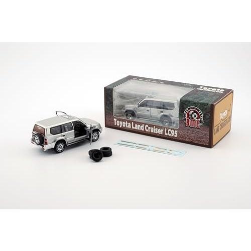 BM CREATIONS 1/64 Scale Toyota Land Cruiser Prado LC95 Silver (LHD) Finished Product